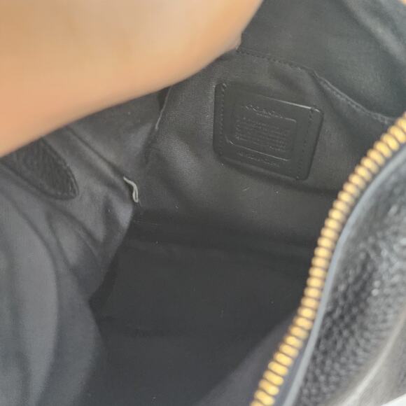 Coach Ellie Refined Pebble Leather File Shoulder Bag/Crossbody Black / Gold - Picture 12 of 12